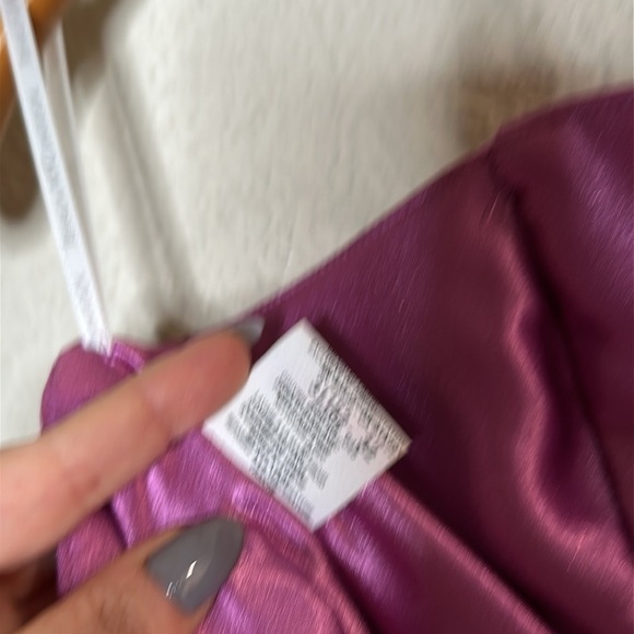 VTG Jessica McClintock Gunne Sax Prom Dress Rhinestone Satin Formal Pink 7/8 - Picture 12 of 13